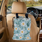 Blooming Flowers Car Trash Bag, Hanging Drawstring Car Garbage Bag,Canvas Car Back Seat Organizer with Adjustable Buckle for Men and Women - color: Blooming Flowers