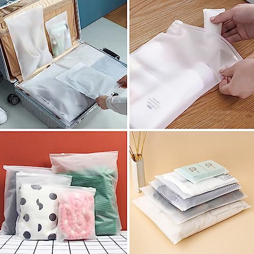 Frosted Packaging Bag, 50PCS 7.9X9.8 Inch Clear Plastic Poly Bags, Reclosable Clear Poly Bags with Vent Holes for Packaging Socks, Board Games, Underwear Leggings, Toys - size: 50 Pcs 7.9*9.8"