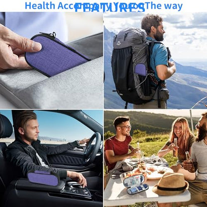 GERMUN Insulin Pen Cooler Travel Case with 2 Reusable TSA Approved Ice Packs, Diabetic Medication Insulated Cool Organizer Bag for Insulin Pens and Other Diabetic Supplies Storage (Purple) - color: Purple