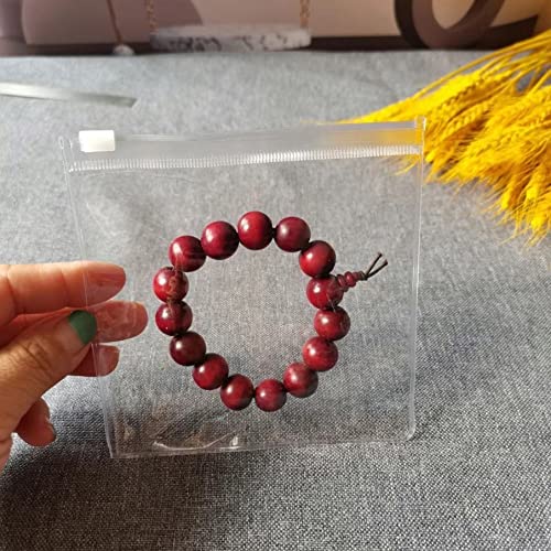 50PCS Transparent Jewelry Bags Square Clear Zipper Jewelry Pouches Earring Bracelet Storage Organizer (15 * 15cm 5.9 * 5.9 inch) - color: Clear - 5.9"×5.9"