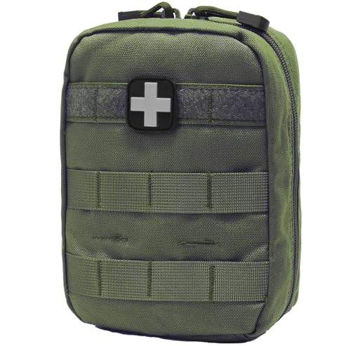 Carlebben EMT MOLLE Ifak Pouch Tactical MOLLE Medical First Aid Kit Utility Pouch Olive - color: Olive