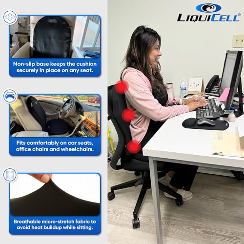 ERGO21 Lumbar Pillow Lower Back Support Cushion for Back Rest, Good Posture, Spine Pain, Long Sitting Hours at Chair, Office, Car Seat, Wheelchair, Large (18" W x 24”x 1.5”) - size: Lumbar Large - 24" x 18" x 1.5"
