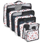 Sanrio's Hello Kitty Packing Cubes - 5 Piece Packing Cube Bags - Travel Essentials - Suitcase Luggage Organizer Set - Hello Kitty and Friends, My Melody, Kerromi, Kerropi, Badtz-Maru (Hello Kitty) - color: White