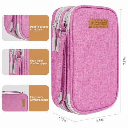 suzamed Insulin Cooler Travel Case, Double Layer Medicine Kit Diabetes Travel Case, Portable Medicine Organizer with 2Pack 150g Ice Pack TSA Approved for Insulin Pens Diabetic Supplies(Pink) - color: Pink
