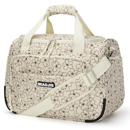 Underseat Carry On Luggage Lightweight Travel Tote Weekender Bag Overnight Duffle Bag for Travel, Travel Essentials Personal Item Travel Bag for Women, Corduroy Small Flower-16Inch - color: Corduroy Small Flower, size: 16IN