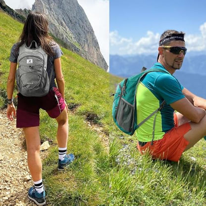 SKYSPER 15L/20L Foldable Hiking Backpack Lightweight Packable Travel Daypack with Chest Strap Small Folding Pack for Walking - color: Grey, size: 20l
