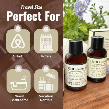 20 Display Ready Boxed Amenity Kits with Premium Hotel Toiletry Essentials - 1.5 oz Shampoo, Conditioner, Shower Gel, Lotion, 1.2 oz Guest Soap & 2 Makeup Remover Wipes - Air bnb & Vacation Rentals - style: 20 Sets (Boxed/Display Ready)