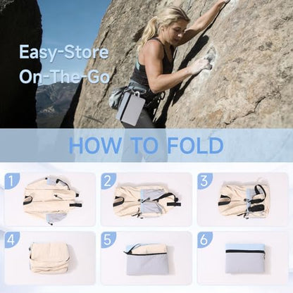Hiking Backpack for Women Men 16L,Lightweight Foldable Backpack,Packable Hiking Daypack for Travel Camping Outdoor,Beige - color: Beige