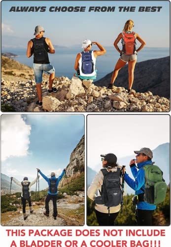 Hiking Daypack Waterproof Biking Backpack 15L Lightweight Durable Backpack for Ski Snowboarding Running MTB Cycling - color: Orange
