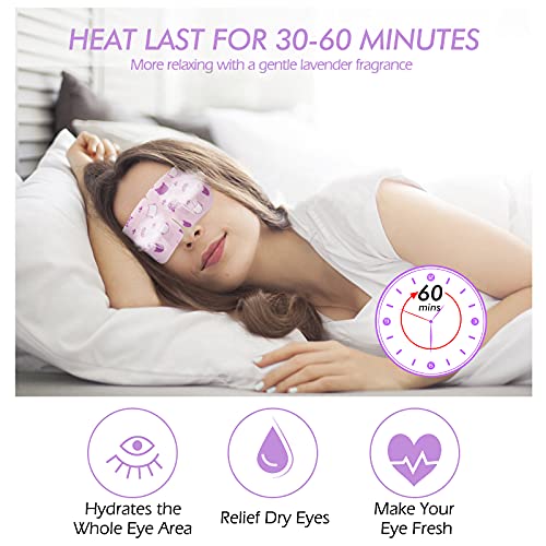 Jekeno Steam Eye Mask, 16 Packs Eye Masks for Dry Eyes, 40-60 Minutes Self Moist Warm Compress Heated Disposable Mask for Sleep, Spa Relaxing Trip Gifts, Travel Essentials for Women Men - size: 1 Count (Pack of 16)