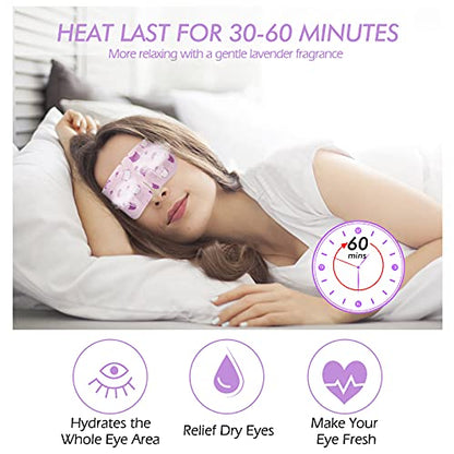 Jekeno Steam Eye Mask, 16 Packs Eye Masks for Dry Eyes, 40-60 Minutes Self Moist Warm Compress Heated Disposable Mask for Sleep, Spa Relaxing Trip Gifts, Travel Essentials for Women Men - size: 1 Count (Pack of 16)