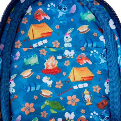 Loungefly Disney Stitch Camping Cuties Mini Backpack Pencil Case - size: Medium