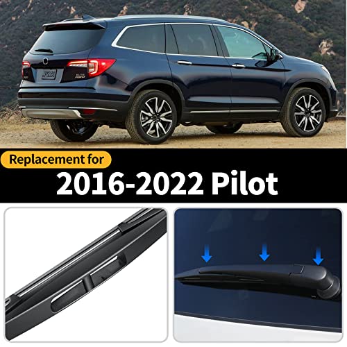 Replacement for 2016-2022 Honda Pilot Rear Windshield Wiper Blade and Arm Assembly-Car Back Window Wiper Blade and Arm Assembly - size: For Honda Pilot 2016-2022