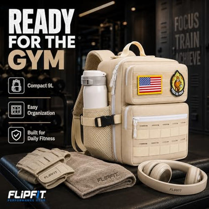 9L Mini Tactical Backpack for Men Women,Small Military Tactical Backpack for Sport,Gym,Hiking,Travel,Camping (Beige) - color: Beige