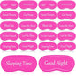 Eurzom 20 Pieces Funny Sleeping Eye Mask Bulk with Adjustable Strap Sleep Blackout Eye Mask for Night Blindfold Cover for Spa Women Men Adult Pajama Party Favors(Rose Red) - color: Rose Red