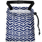 Car Trash Bag Hanging Back of Seat with Adjustable Snap Buckle Strap Cute Printed Drawstring Garbage Bags for Car-Blue White - color: Blue White Car Trash Bag