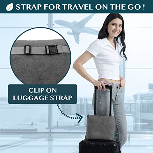 PAVILIA Travel Blanket Pillow, Soft Airplane Blanket 2-in-1 Combo Set, Plane Blanket Compact Packable, Flight Essentials Car Pillow, Travelers Gifts Accessories, Luggage Backpack Strap, 60x43 Gray - color: Gray