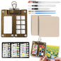 Mini Watercolor Paint Set, Travel Paint kit, Pocket Watercolor Set with Paint, Brush, Sketchbook & Copper Clip, Watercolor Travel Kit for Beginners, Artists & Painting Enthusiasts