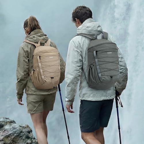 G4Free Hiking Backpack for Women Men 20L Lightweight Travel Backpacks Daypack Outdoor Daily Camping, Khaki - color: Khaki