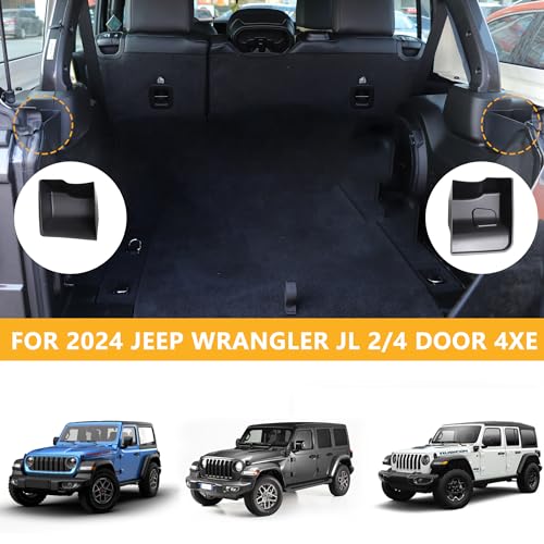 RBR Wheel Well Storage Bin Trunk Organizer Box Compatible with 2024 2025 Jeep Wrangler JL Unlimited 2/4 Door 4XE Interior Accessories Rear Cargo Right Left Tray 2 Pack Black