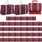 Travel Bag 36 Packes Carry on Luggage Foldable Duffel Bag Sports Gym Bag Weekender Overnight Bag Water Resistant Nylon Travel Duffel for Men Women - color: Red 36