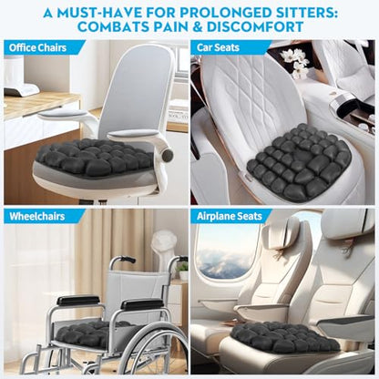Airplane Seat Cushion for Long Flights, Inflatable & Portable Travel Cushion for Tailbone Pain Relief, Pressure Relief Car Seat Cushion for Office Chair and Wheelchair Use - size: Semi-circular arc