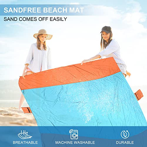 ACH Beach Blanket Waterproof Sandproof Extra Large Beach Mat Oversized 120"×108" Portable Lightweight Outdoor Family Mat for Indoor Outside Picnic Camping Hiking Travel