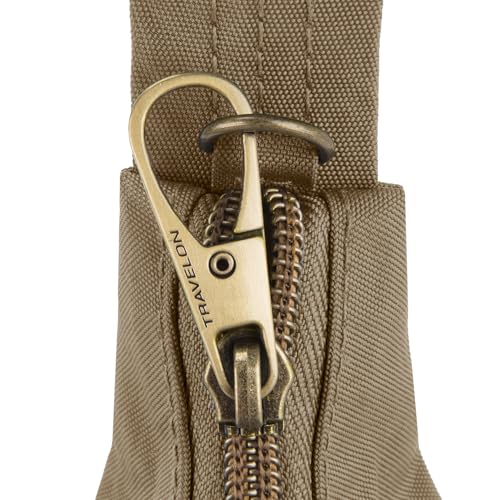 Travelon Anti-Theft Signature 3 Compartment Crossbody Bag - color: Latte
