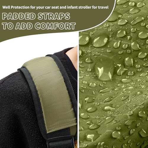 MOYAQI Stroller Travel Bag for Airplane, Gate Check Bag Backpack with Durable Nylon,Adjustable Carry Straps,Infant Carriers & Booster Seats (live Green) - color: live Green