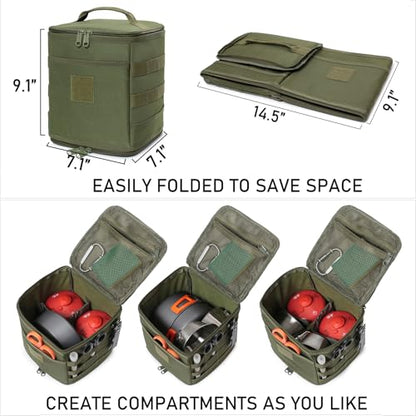Tactical Camping Storage Bag 7L Utility Tote Bag Trunk Organizer (OD Green) - color: OD Green