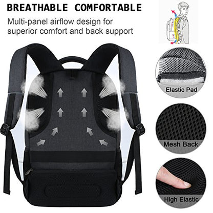 Volher Laptop Backpack,Business Travel Anti Theft Slim Durable Laptops Backpack,Water Resistant College Computer Bag for Women & Men Fits 15.6 Inch Laptop and Notebook - Black - color: Black, size: 15.6 Inch, style: Laptop