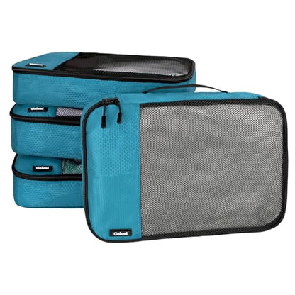 Packing Cubes for Travel Essentials,4 Set Packing Cubes for Suitcases,Lightweight Mesh Luggage Organizer Bag,Blue - color: Blue