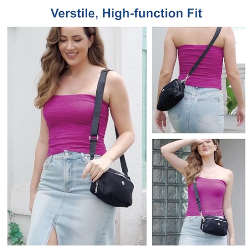 Pander Crossbody Sling Bag – Everyday Purse with Adjustable Strap, Perfect for Travel, Errands, and Daily Use - color: Mauve Pink