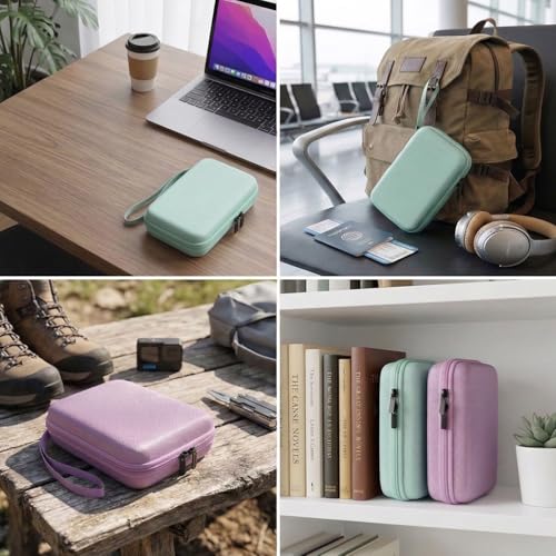 Hard Travel Electronic Organizer Case for MacBook Power Adapter Chargers Cables Power Bank Apple Magic Mouse Apple Pencil USB Flash Disk SD Card Hard Drive Shockproof Accessories Carrying Bag, Green - color: Green
