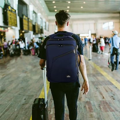 MATEIN Extra Large Mens Travel Backpack Carry on, Expandable Traveling Backpack for Men Airline Approved, Water Resistant Business Casual Daypack, Traveler Gift, Blue - color: Blue, size: XX-Large