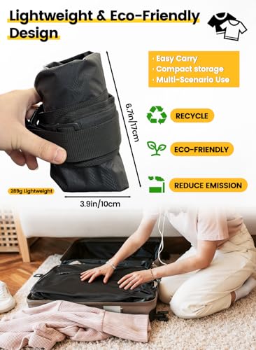 Travel Vacuum Bags with USB-C Pump, Compression Storage Bags for Clothing, Space Saving Packing Cubes Alternative for Carry-On Suitcase, Backpack & Luggage, Waterproof Reusable Travel Bags