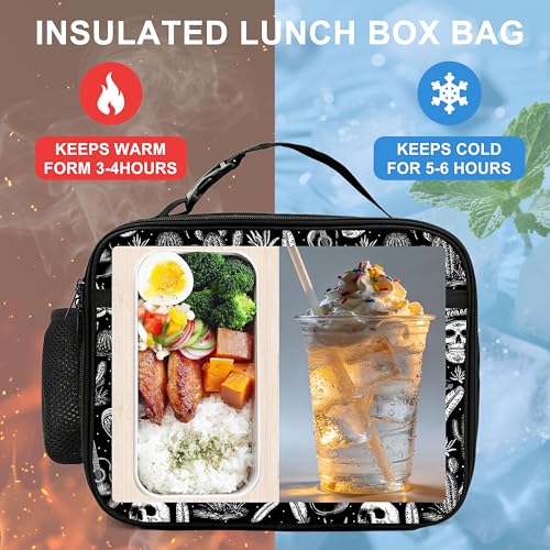 Mexican Cactus Lunch Bag Insulated Reusable Lunch Box Cooler Thermal Tote Bag For Teenage Boys Girls School Beach - color: Mexican Cactus