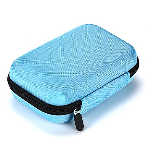 Hipiwe Hard Shell Essential Oil Carrying Case Holds 12 Bottles (Can hold 5ml, 10ml, &10ml Rollers) Travel Size Essential Oils Bag Organizer (Blue) - color: Blue