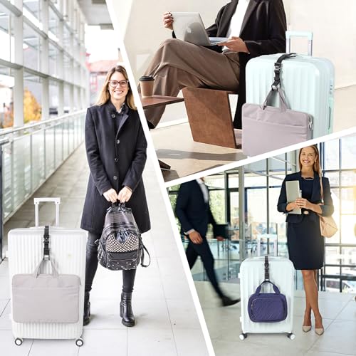 Vigorport Luggage Hook Strap, J Hook for Add a Bag Luggage, Multi Adjustment Bag Strap Hook with Hands Free - size: Small size/Metal buckle