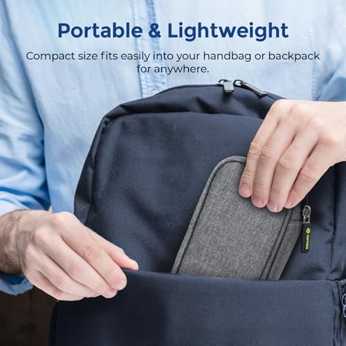 AUVON Insulin Pen Cooler Travel Case with 2 * 90g TSA Approved Ice Packs, Diabetic Medication Insulated Cooling Bag for Insulin Pens and Diabetic Supplies Storage, Compact for Daily Life and Trips - color: Gray