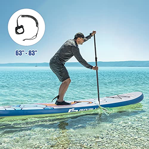 Goplus Inflatable Stand up Paddle Board, 10'/10.5'/11' SUP 6" Thick with Premium Accessories, Adjustable Aluminum Paddle, Leash, Carry Bag, Hand Pump, Removable Fin, ISUP for Adults - size: 10.5 FT, style: Navy+White