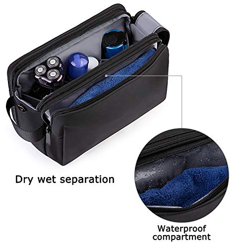 BAGSMART Toiletry Bag for Men, Travel Toiletry Organizer Dopp Kit Water-resistant Shaving Bag for Toiletries Accessories, Door Room Essentials,Green-medium - color: Green, size: Medium