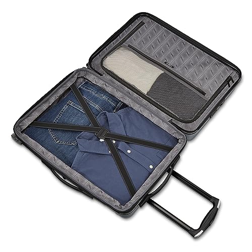 Samsonite Omni 2 Pro Hardside Expandable Luggage with Spinner Wheels, PRO 2PC SET (CO/M), Arctic Silver - color: Arctic Silver, size: 2-Piece Set (Carry-on PRO/Medium)