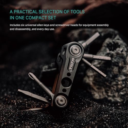 Tilta Multi-Functional Mini Tool Kit | Features Allen Keys and Screw Drivers | Compact & Lightweight | Compatible with Most Cages & Camera Systems (Black) TA-MMT-B - color: Black
