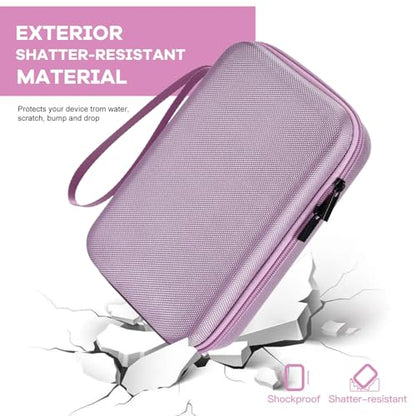 Hard Electronics Organizer Shockproof Carrying Case for MacBook Power Adapter Chargers Cables Power Bank Apple Magic Mouse Apple Pencil USB Flash Disk SD Card Hard Drive Accessories Bag, Purple - color: Purple