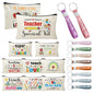 60pcs Teacher Appreciation Gifts Set，Teacher Survival Kit Canvas Makeup Bags for Women, Silicone Keychain Pouch Cosmetic Bag Travel Toiletry Bag for Thank You Gift - style: Teacher 60pcs
