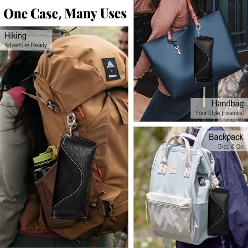 RayLove Glasses Case Hard Shell, Portable Sunglasses case Travel Protection Glasses Case, Reading Glasses Case for Women Men - color: Black