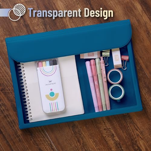 Mr. Pen- File Folder, Blue Plastic File Folders Letter Size, Document Folder - color: Blue