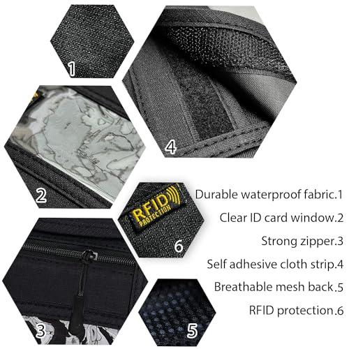 RFID Blocking Travel Neck Wallet Pouch and Passport Holder, Travel Neck Pouch Passport Holder for Women & Men - Black - color: Black