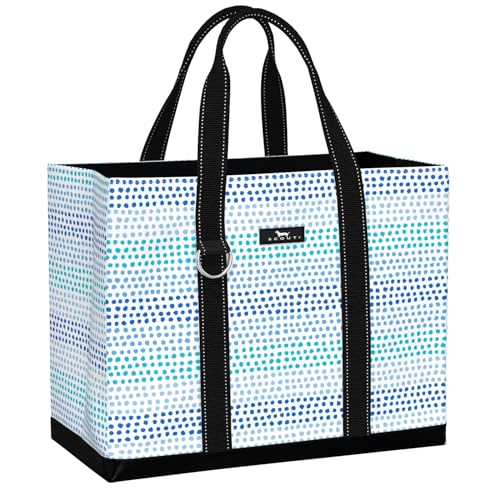 SCOUT Original Deano Tote - Durable Lightweight Open Top Beach, Pool & Lake Bag, Inside Zip Pocket, Folds Flat - color: Spotted at Sea